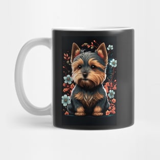 Super Cute Yorkshire Terrier Puppy Portrait Mug